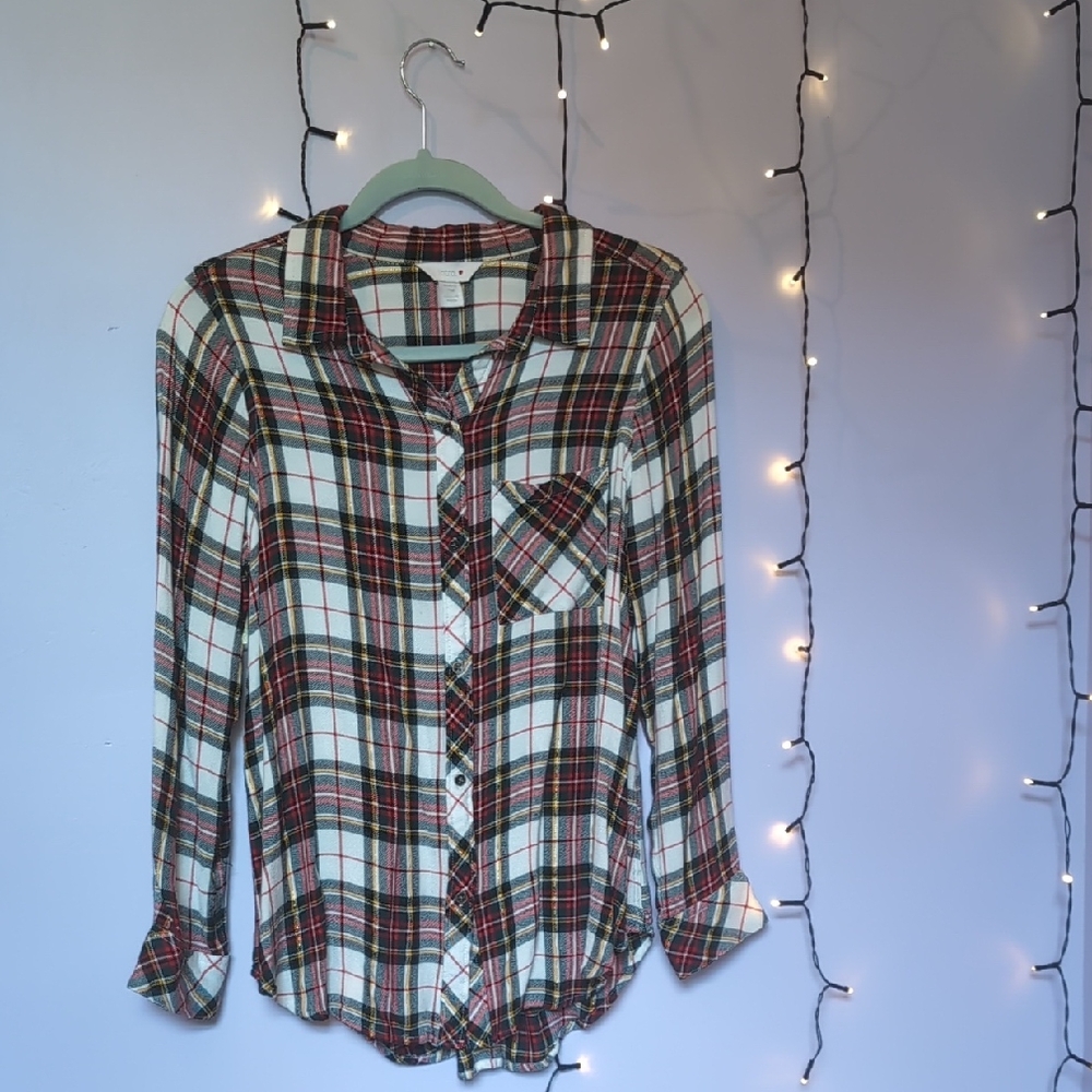 Intro Plaid Shirt with Red and Yellow Accents